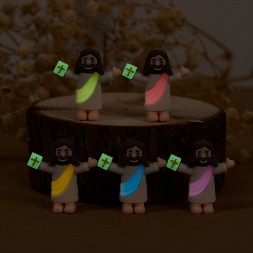 Christianartworkshop 5/10/20/30pcs Faith - Inspired Mini Jesus Figurines with Bible in Hand - image 1