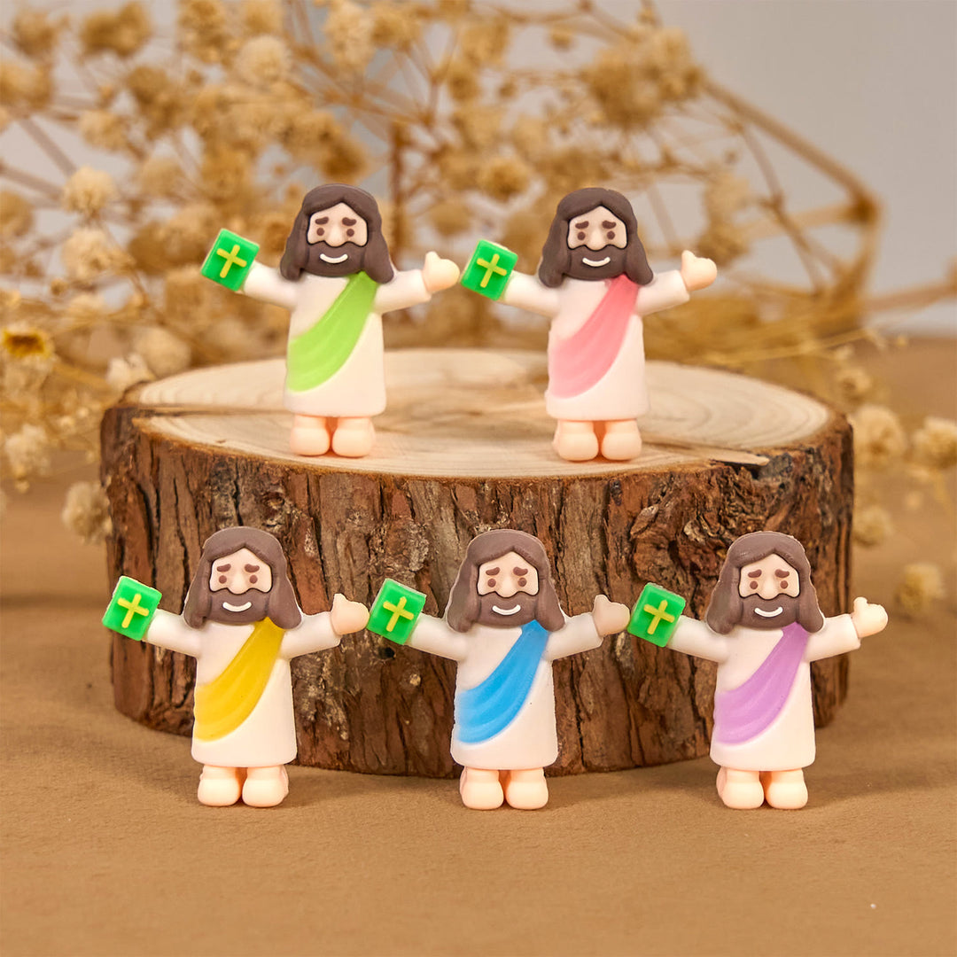 Christianartworkshop 5/10/20/30pcs Faith - Inspired Mini Jesus Figurines with Bible in Hand - image 2