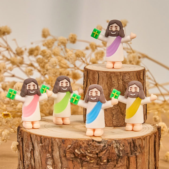 Christianartworkshop 5/10/20/30pcs Faith - Inspired Mini Jesus Figurines with Bible in Hand - 30pcs/set - image 0