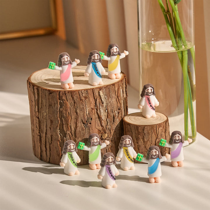 Christianartworkshop 5/10/20/30pcs Faith - Inspired Mini Jesus Figurines with Bible in Hand - image 5