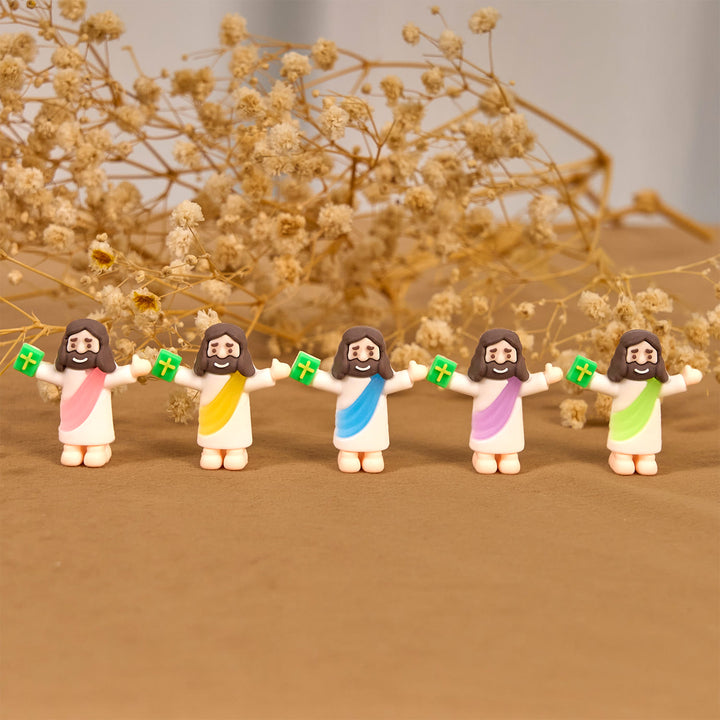 Christianartworkshop 5/10/20/30pcs Faith - Inspired Mini Jesus Figurines with Bible in Hand - image 4
