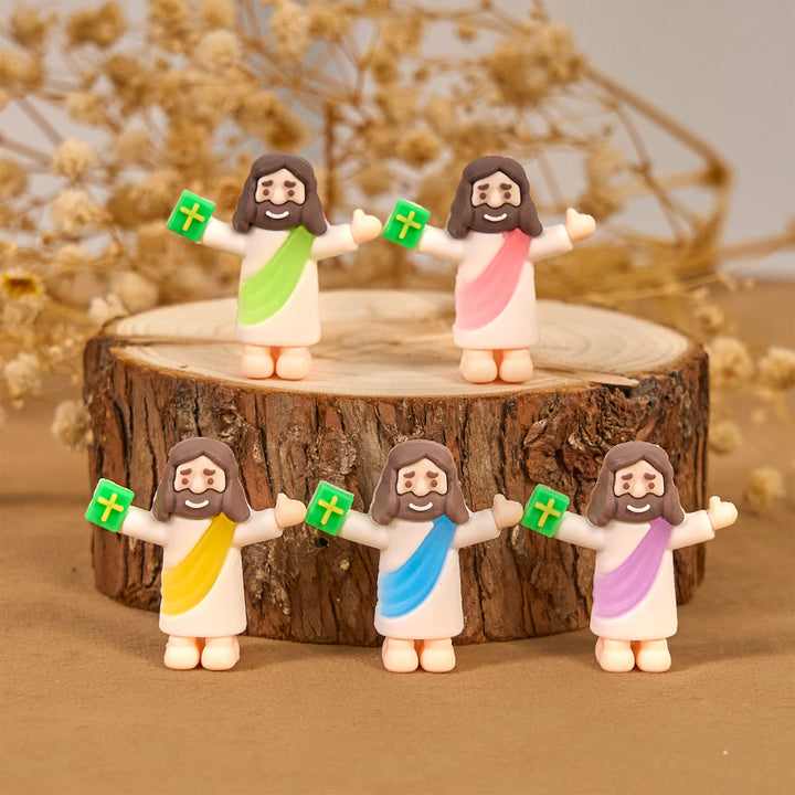 Christianartworkshop 5/10/20/30pcs Faith - Inspired Mini Jesus Figurines with Bible in Hand - image 3