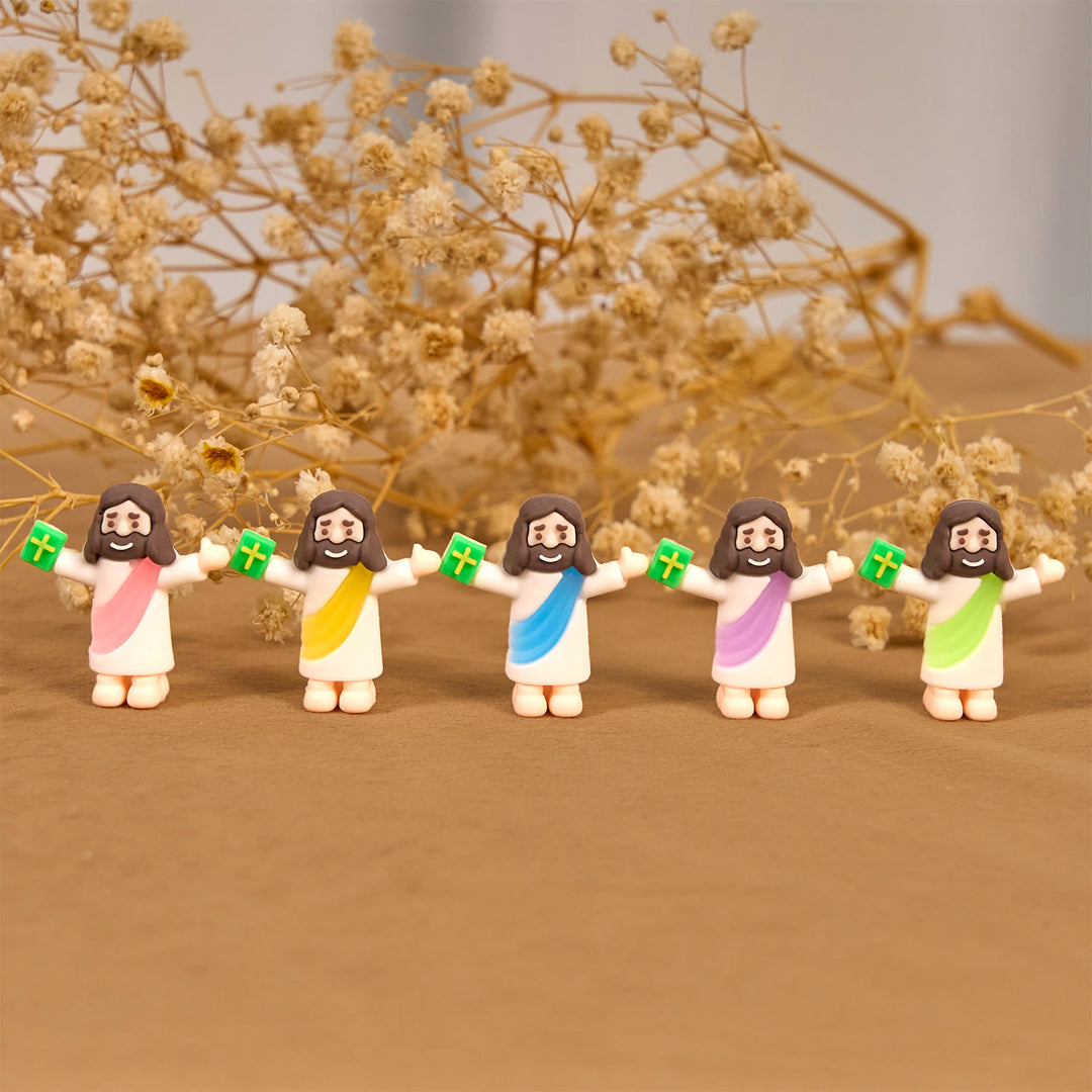 Christianartworkshop 5/10/20/30pcs Faith - Inspired Mini Jesus Figurines with Bible in Hand - image 5