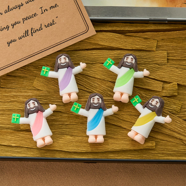 Christianartworkshop 5/10/20/30pcs Faith - Inspired Mini Jesus Figurines with Bible in Hand - image 3