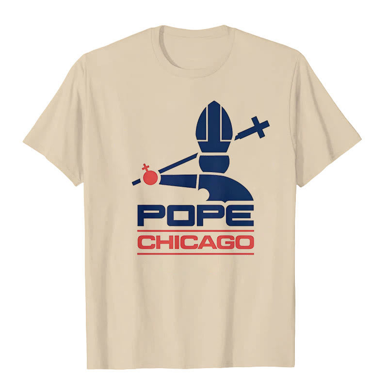 Christianartworkshop Pope Chicago Round Neck T-shirt