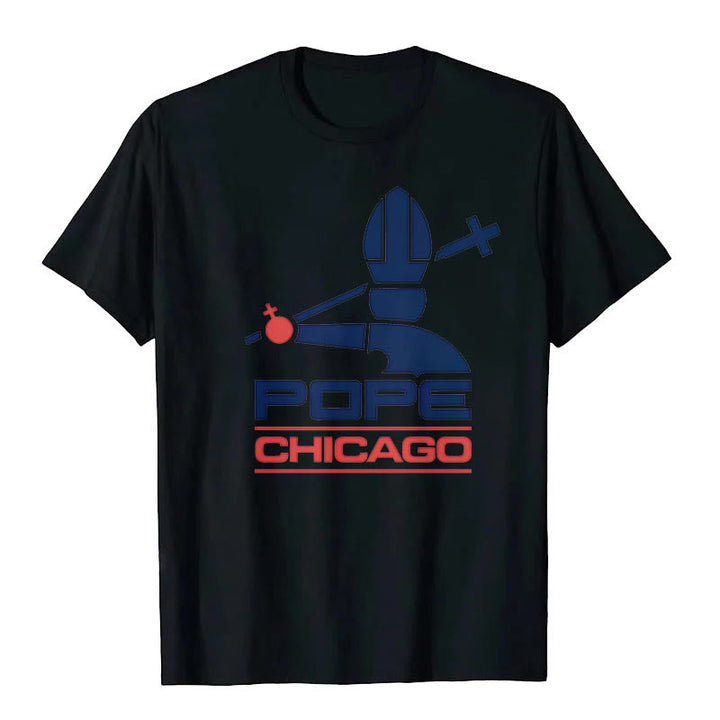 Christianartworkshop Pope Chicago Round Neck T-shirt