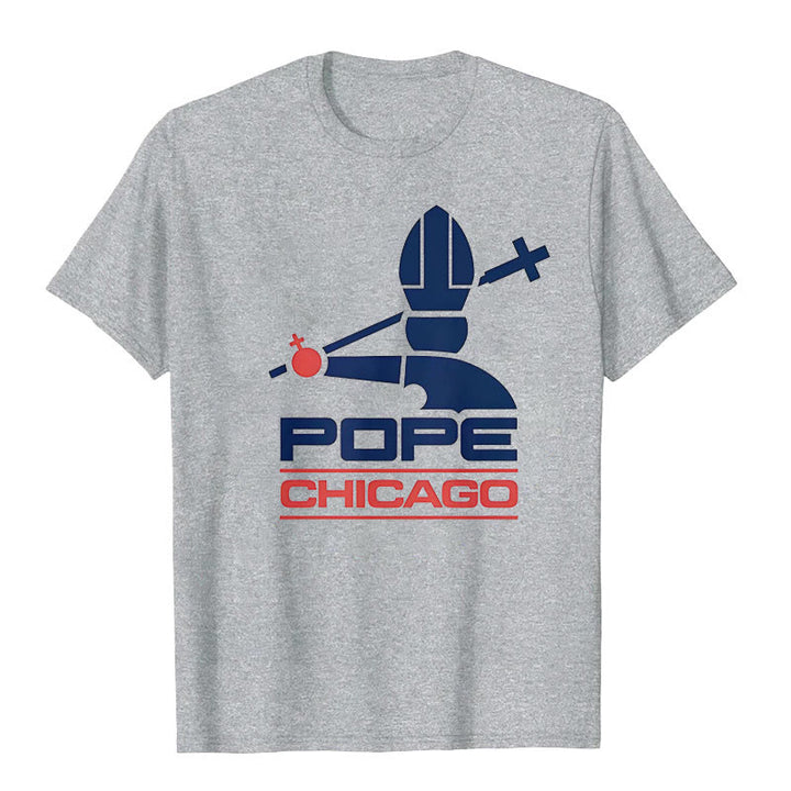 Christianartworkshop Pope Chicago Round Neck T-shirt