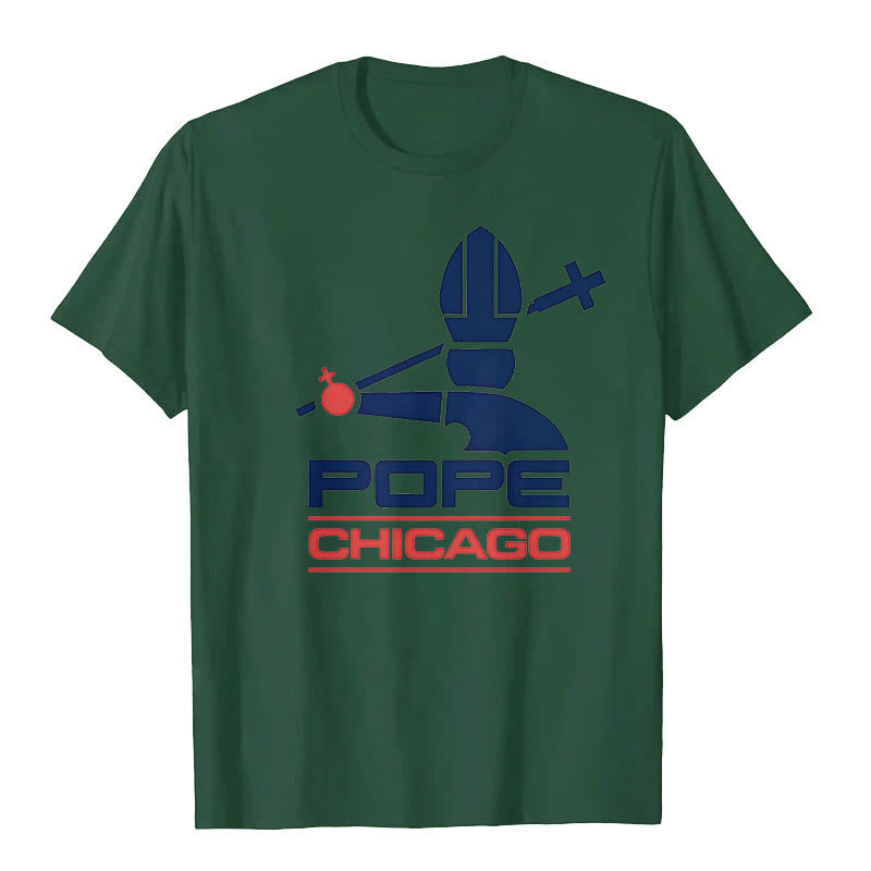 Christianartworkshop Pope Chicago Round Neck T-shirt