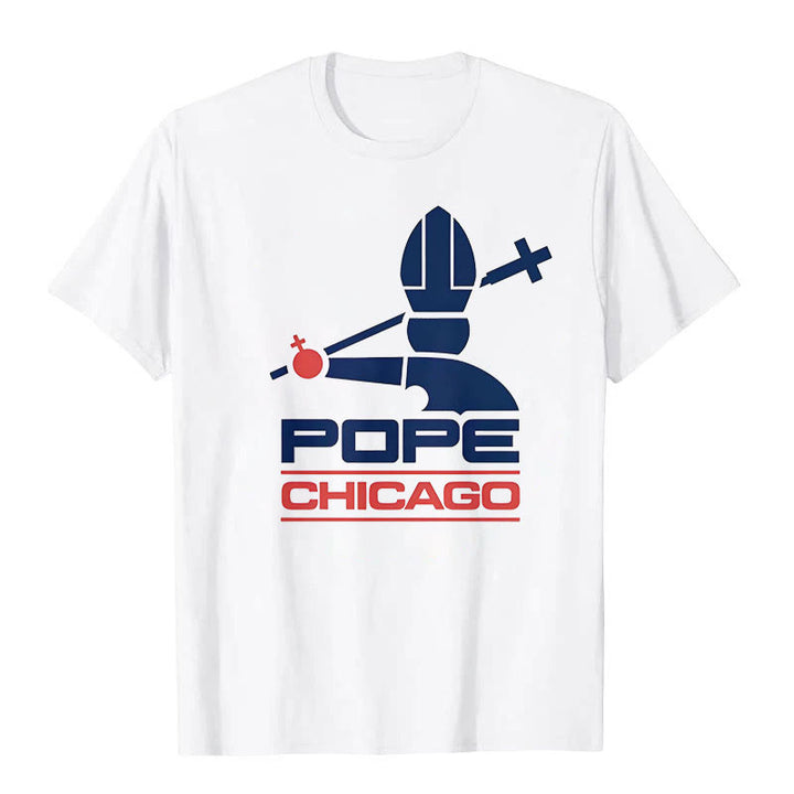 Christianartworkshop Pope Chicago Round Neck T-shirt