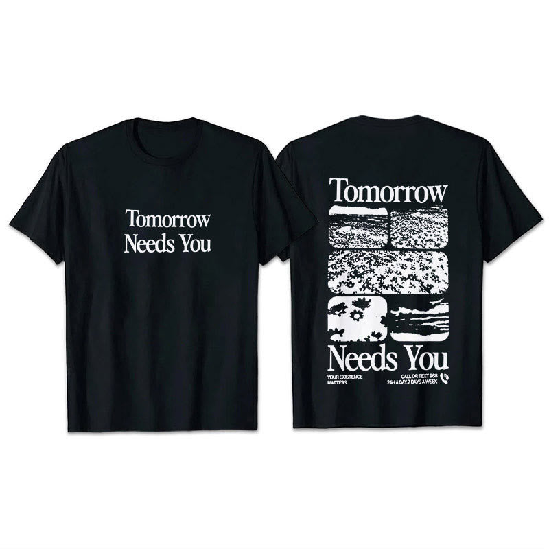 Christianartworkshop Tomorrow Needs You T-Shirt - Black - 2XL - image 2