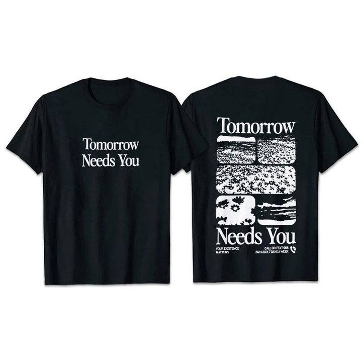 Christianartworkshop Tomorrow Needs You T-Shirt - Black - 2XL - image 2