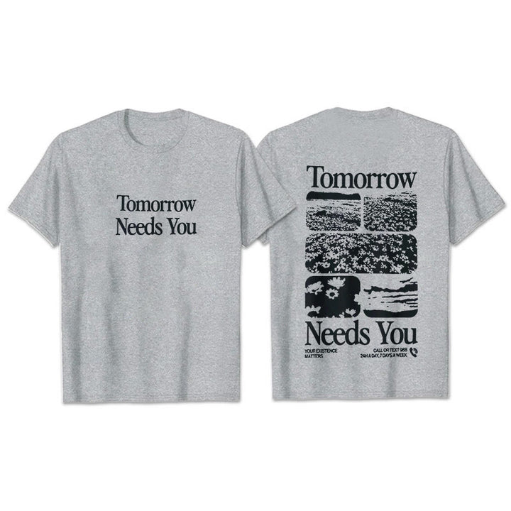 Christianartworkshop Tomorrow Needs You T-Shirt - Grey - 2XL - image 6