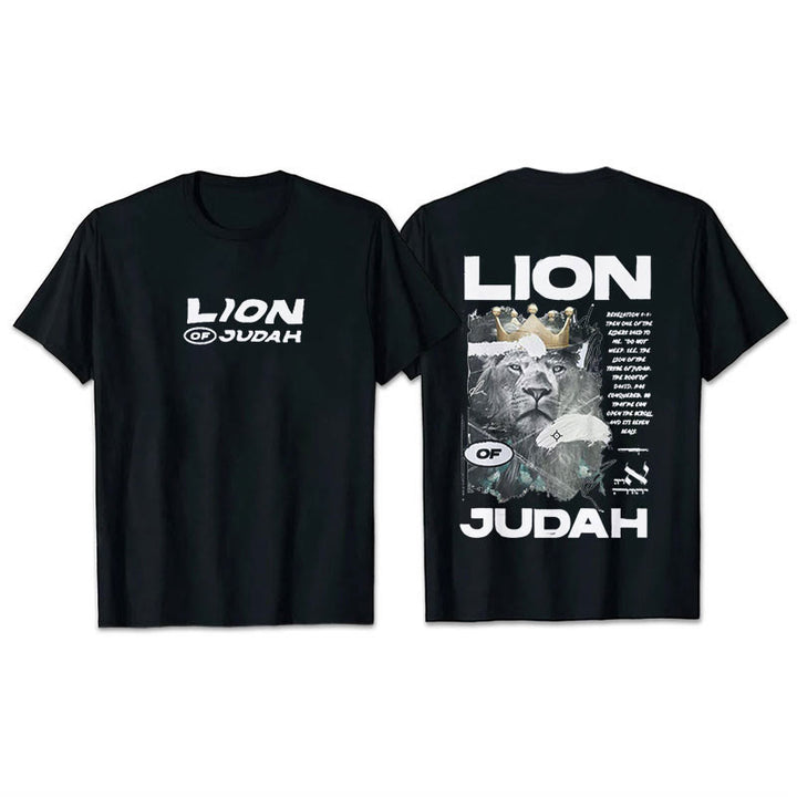 Christianartworkshop Lion Of Judan Cotton T-Shirt