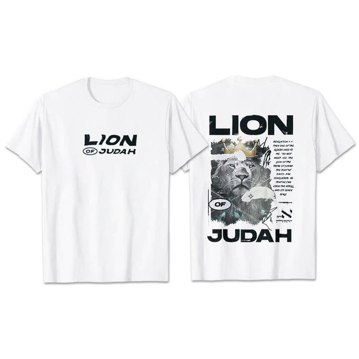 Christianartworkshop Lion Of Judan Cotton T-Shirt