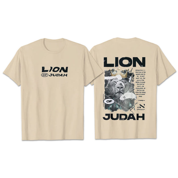 Christianartworkshop Lion Of Judan Cotton T-Shirt