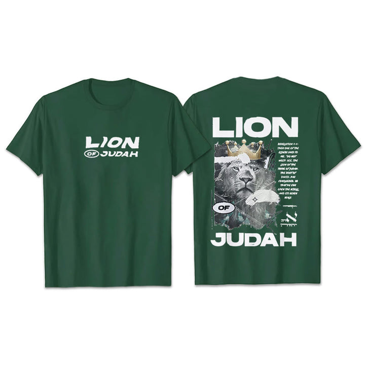 Christianartworkshop Lion Of Judan Cotton T-Shirt
