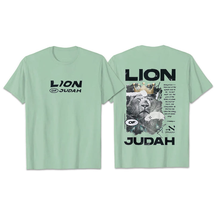 Christianartworkshop Lion Of Judan Cotton T-Shirt