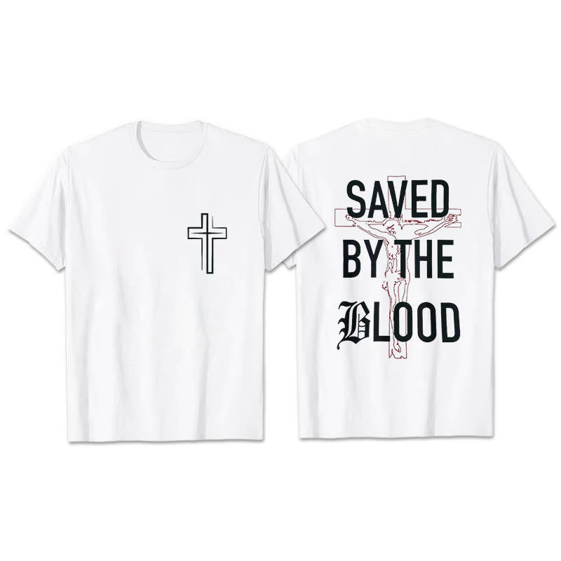Christianartworkshop Saved By The Lord Cotton T-Shirt - White - 2XL - image 0