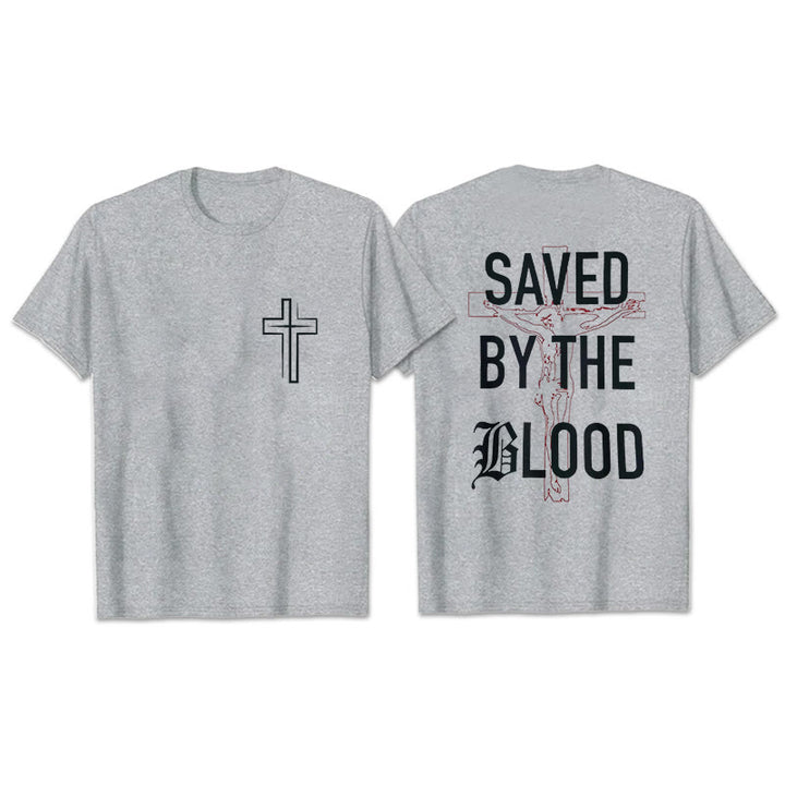 Christianartworkshop Saved By The Lord Cotton T-Shirt - Light Gray - 2XL - image 21