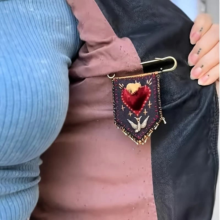 Christianartworkshop Hand-Embroidered Hope Protection Pocket Brooch - image 3