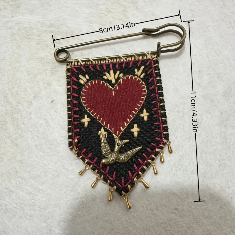 Christianartworkshop Hand-Embroidered Hope Protection Pocket Brooch - image 2