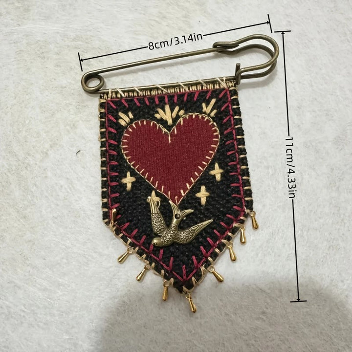 Christianartworkshop Hand-Embroidered Hope Protection Pocket Brooch - image 2
