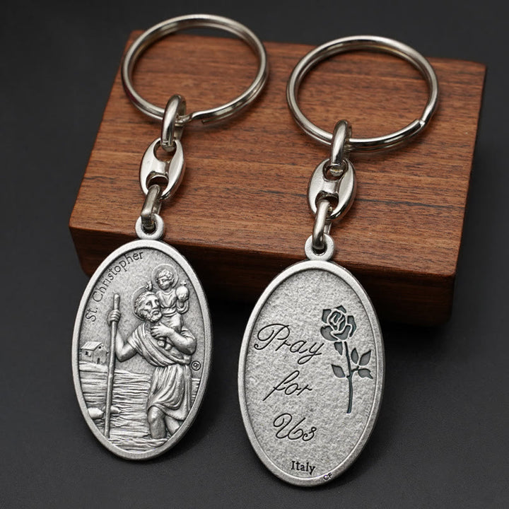 Christianartworkshop Artistic Metal Crafted St. Christopher Keychain: Heirloom of Traveler's Blessings - image 1