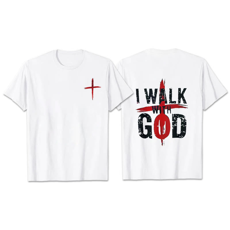 Christianartworkshop I'll Walk With God T-Shirt - White - 2XL - image 0