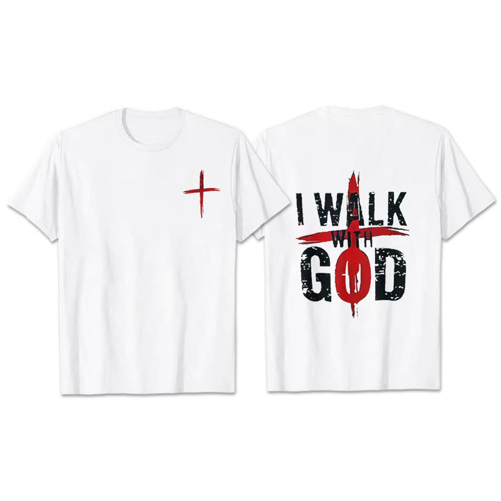 Christianartworkshop I'll Walk With God T-Shirt - White - 2XL - image 0