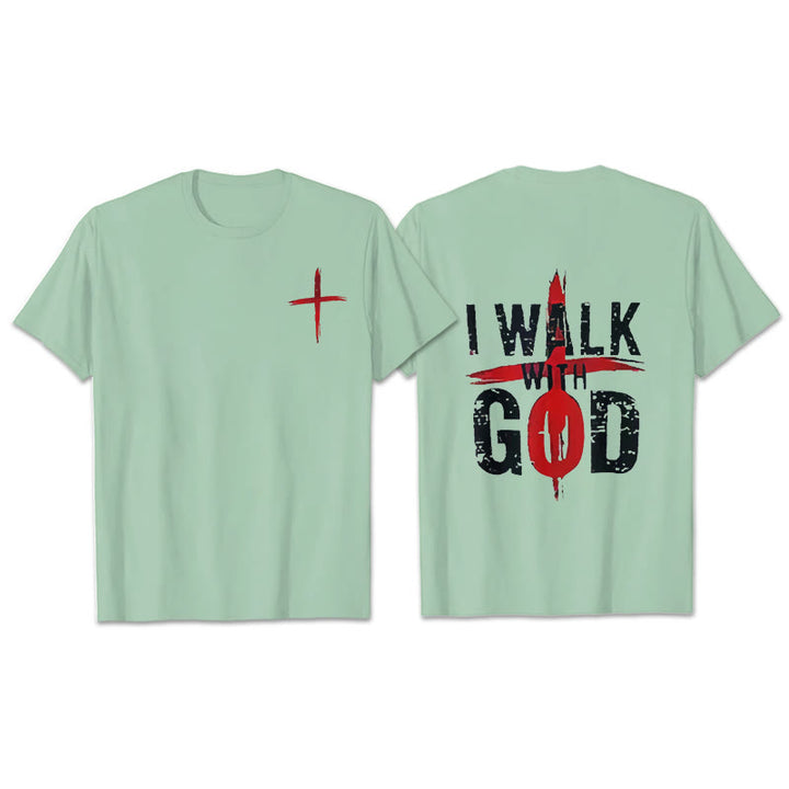 Christianartworkshop I'll Walk With God T-Shirt - Light Green - 2XL - image 15