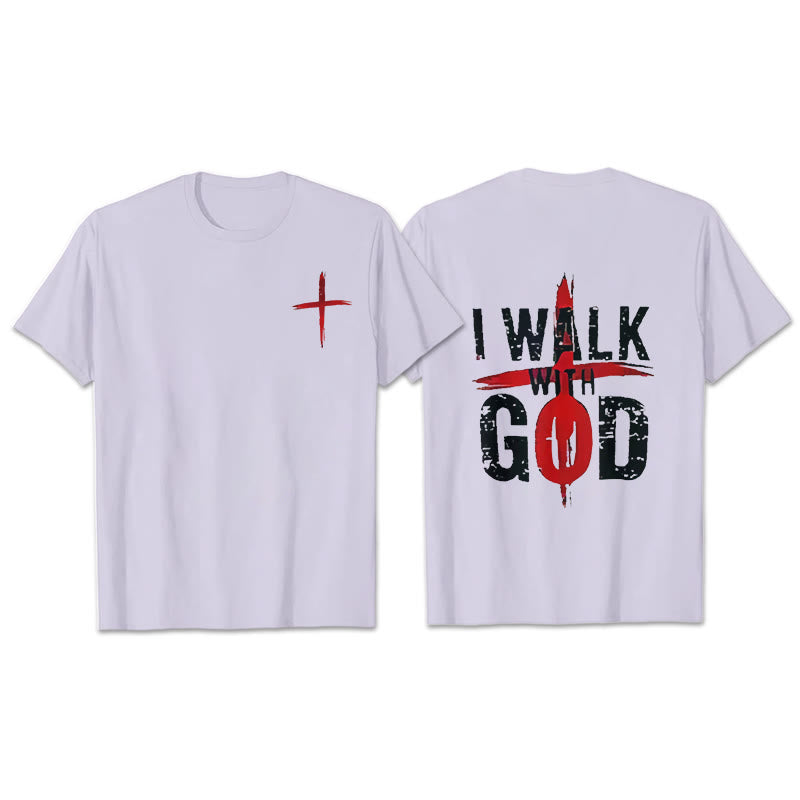 Christianartworkshop I'll Walk With God T-Shirt - Purple - 2XL - image 21