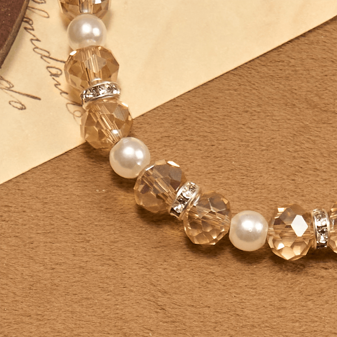 Christianartworkshop Modern Clear Crystal Stretch Braceletwith Crucifix & Miraculous Medal: Contemporary Faith Statement - image 10