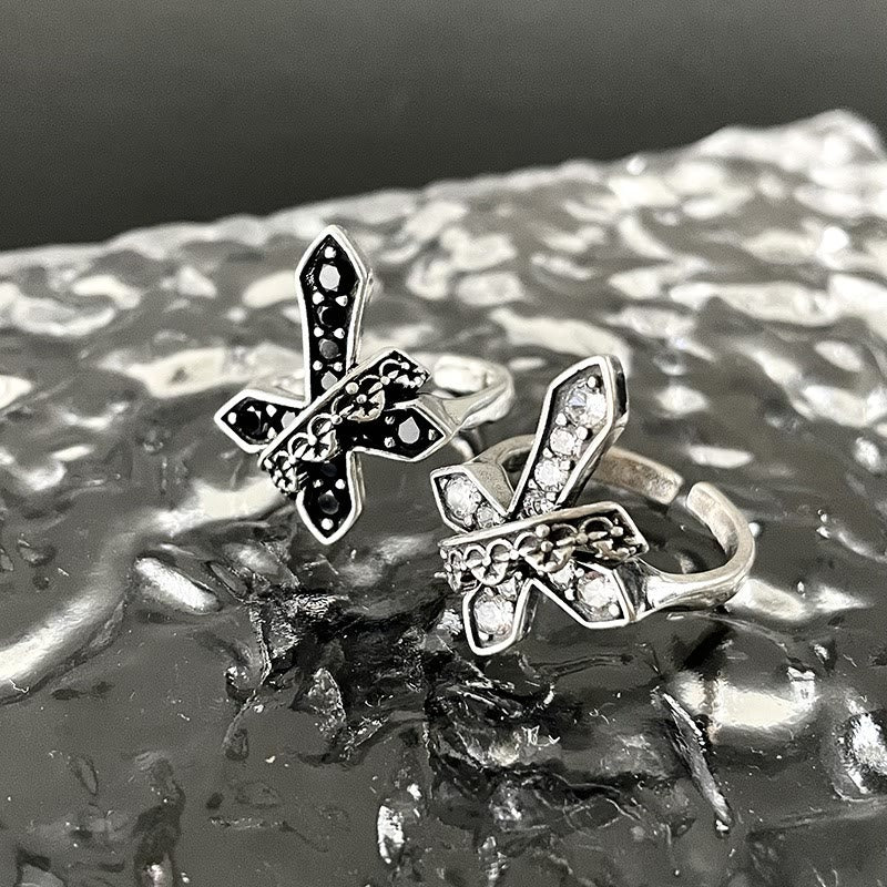 Christianartworkshop 2colors Modern Ring with Cross & Regal Crown: Bold Fusion of Faith and Royalty - image 6