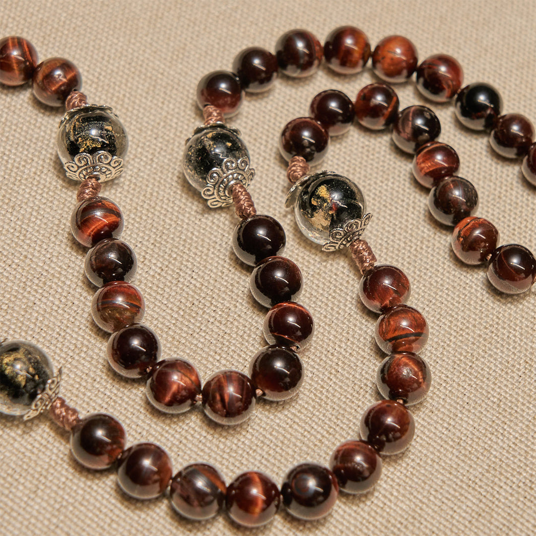 Christianartworkshop Wooden Beads Rosary & Necklace 2-in-1 with Ankh Cross: Adjustable Design, Endless Devotion - image 6