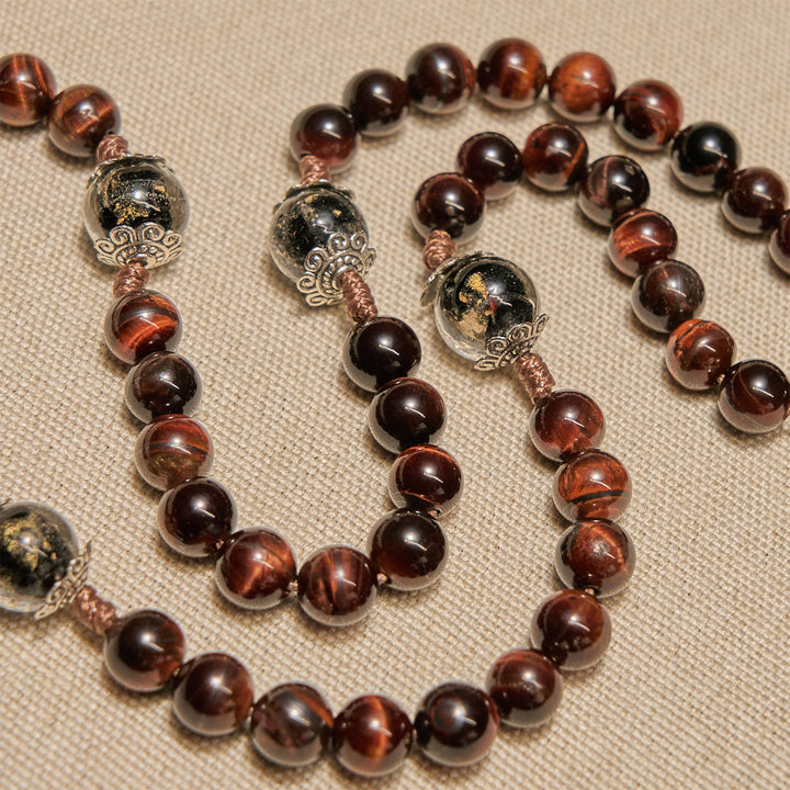 Christianartworkshop Wooden Beads Rosary & Necklace 2-in-1 with Ankh Cross: Adjustable Design, Endless Devotion - image 6
