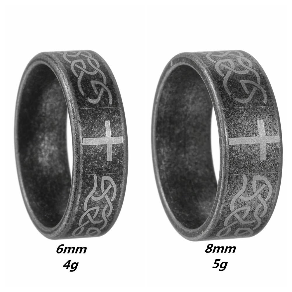 Christianartworkshop Artisanal Aged 925 Silver Ring with Celtic Knot & Cross: Expression of Faithful Identity - image 3