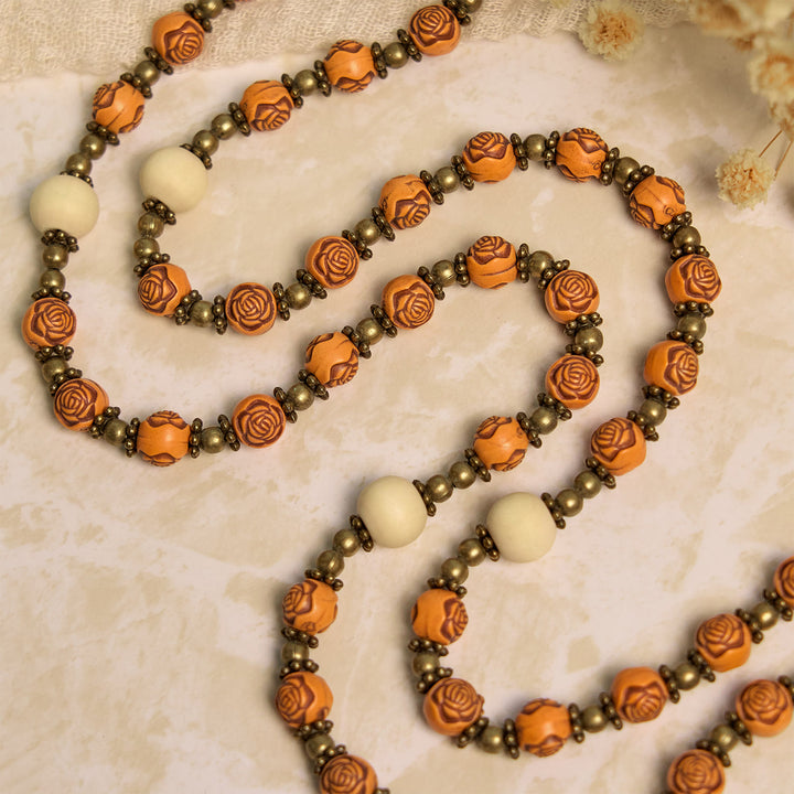 Christianartworkshop Exquisite Rose Beads with Bronze Crucifix & Miraculous Medal Rosary - image 10
