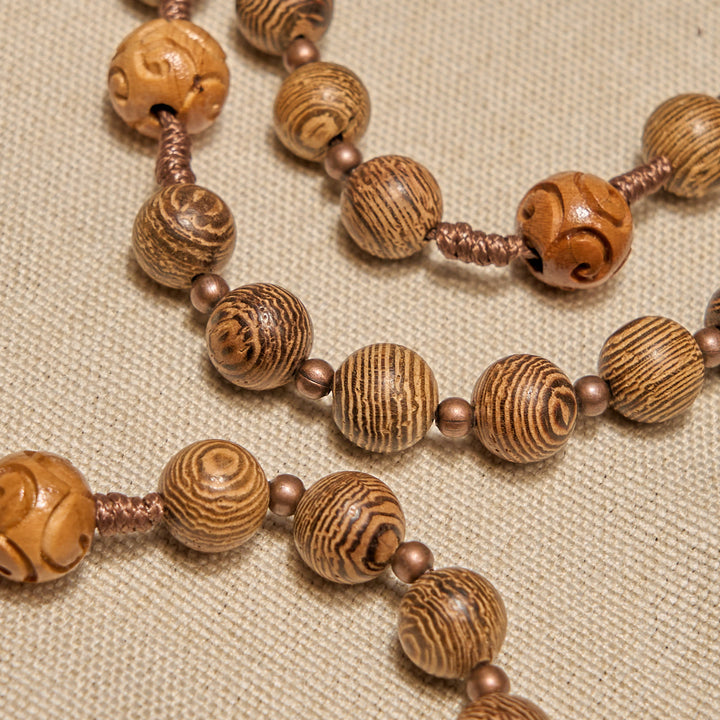 Christianartworkshop Divine Olive Wood Rosary Adorned with St. Benedict Medal & Crucifix: Sacred Devotion - image 6