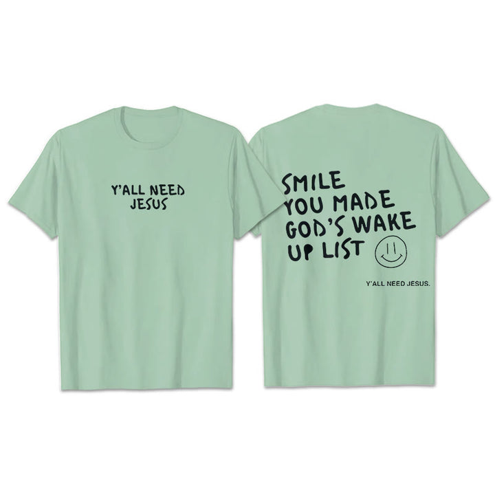 Christianartworkshop "SMILE" T-Shirt - Grass Green - 2XL - image 8