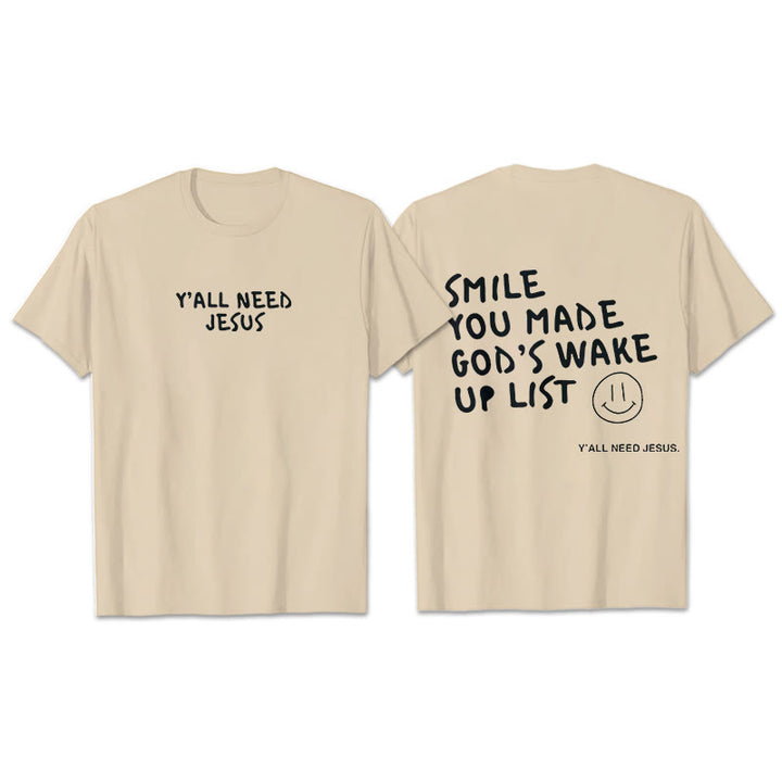 Christianartworkshop "SMILE" T-Shirt - Sand - 2XL - image 0
