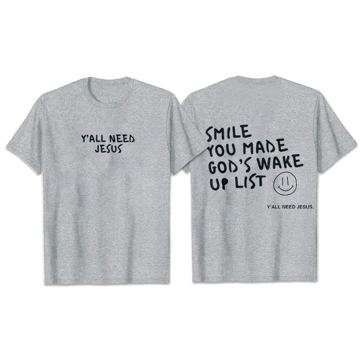 Christianartworkshop "SMILE" T-Shirt - Gray - 2XL - image 3