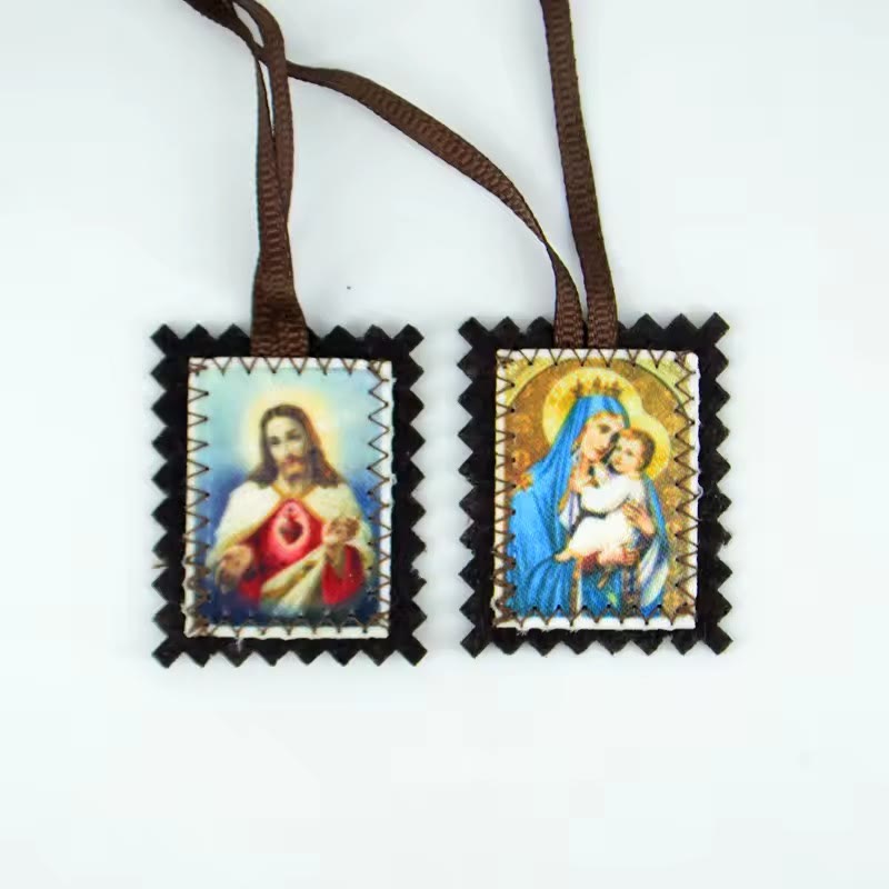Christianartworkshop Sacred Heart and Madonna Scapular – A Dual Devotion to Jesus and Mary - image 8