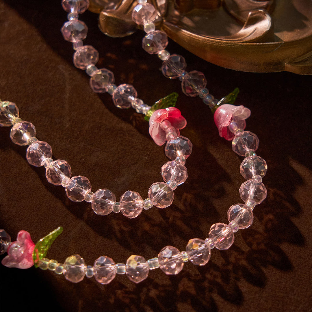 Christianartworkshop Jesus Is The Gift: Handmade Elegant Pink Crystal Rosary with 3D Rose Beads with Gift Card - image 11