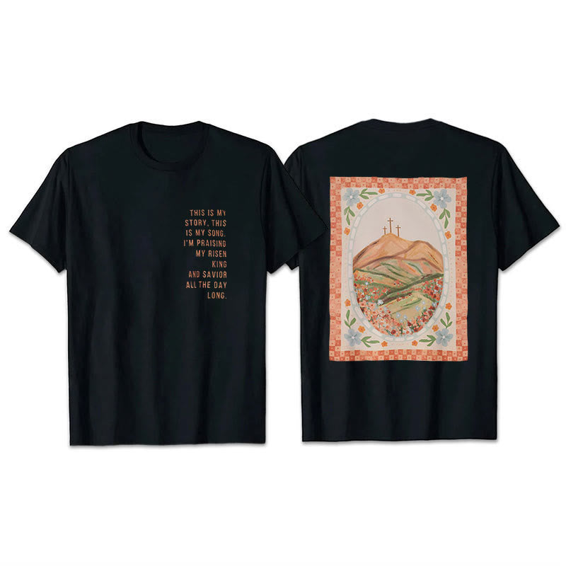 Christianartworkshop This is My Story, This is My Song Graphic T-Shirt  - Black - 2XL - image 26
