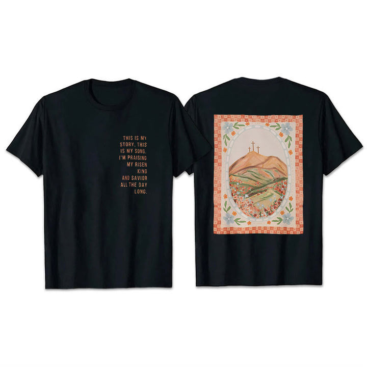 Christianartworkshop This is My Story, This is My Song Graphic T-Shirt  - Black - 2XL - image 26