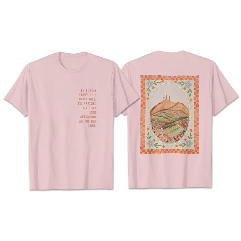 Christianartworkshop This is My Story, This is My Song Graphic T-Shirt  - Pink - 2XL - image 23