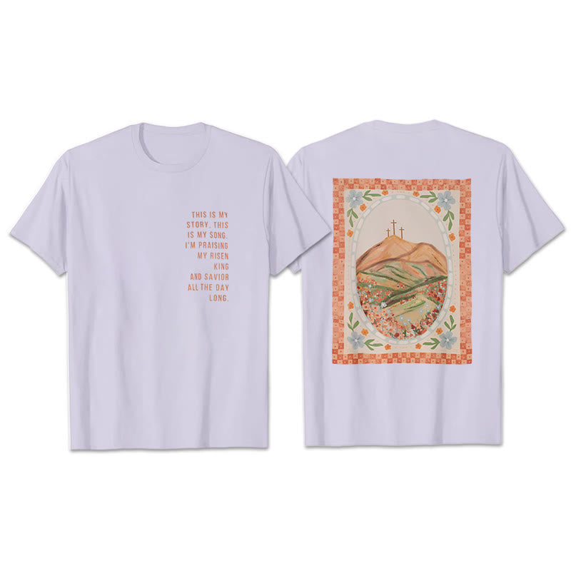 Christianartworkshop This is My Story, This is My Song Graphic T-Shirt  - Purple - 2XL - image 14