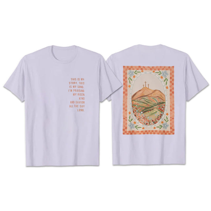 Christianartworkshop This is My Story, This is My Song Graphic T-Shirt  - Purple - 2XL - image 14