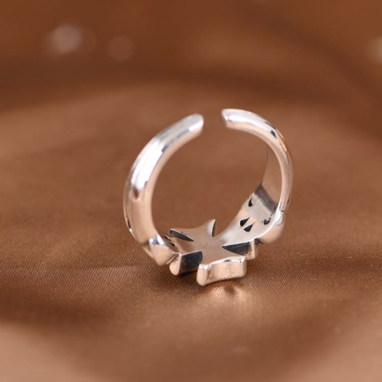 Christianartworkshop Minimalist 925 Silver Adjustable Maltese Cross Band Ring: Precious Heirloom of Faith - image 6