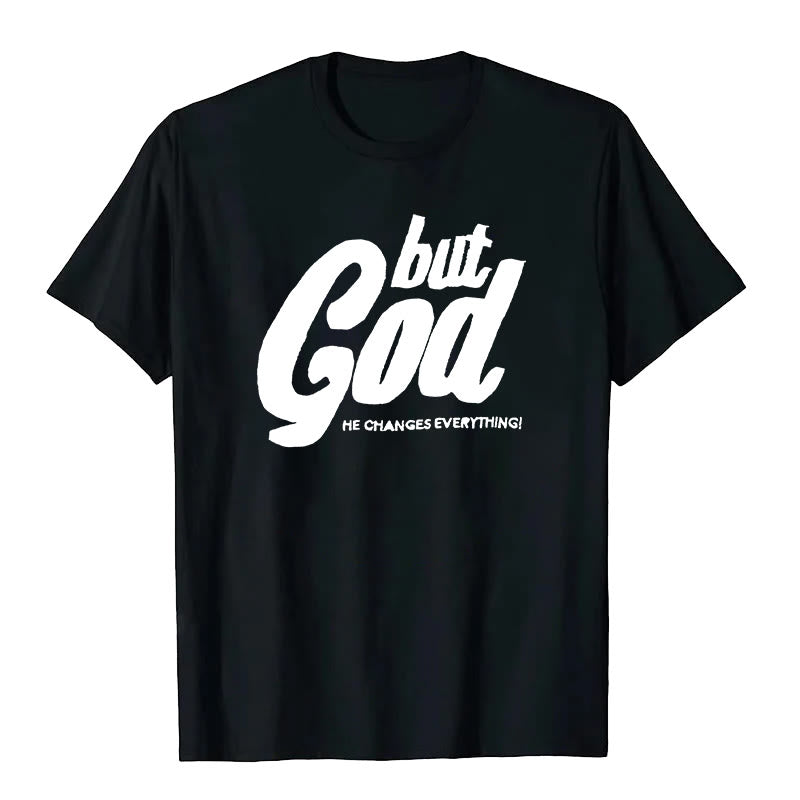 Christianartworkshop But God Premium Short Sleeve T-Shirt - Black - 2XL - image 6
